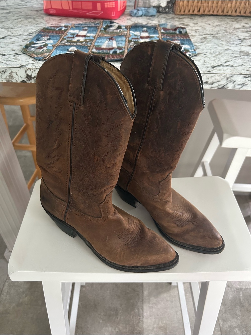 Durango Brown Leather Cowgirl Boots